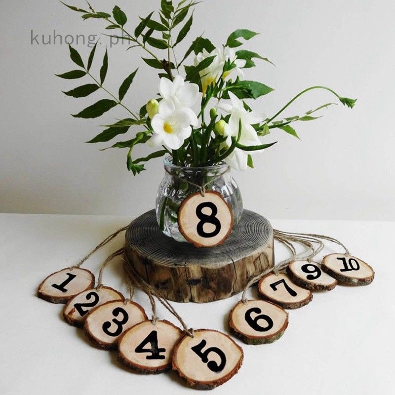 Wooden Table Number Hanging Table Cards Wedding Reception Decor