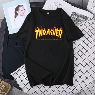 CINDYC Thrasher Flame Printed (Sweatshirts/Tee) Tops Plus Velvet Sweatshirts Coat Couple Wear New Autumn Winter Long Sleeve No Hood Jacket Outerwear #9
