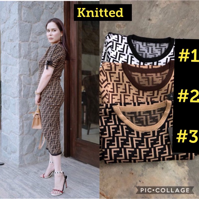 fendi knitted dress
