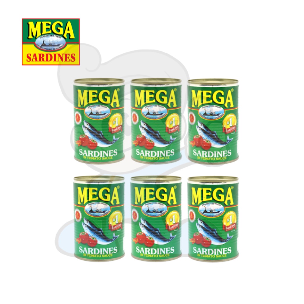 Mega Sardines in Tomato Sauce (6 x 425g) Shopee Philippines