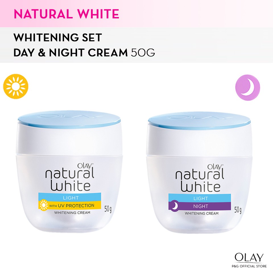 olay natural white light night cream
