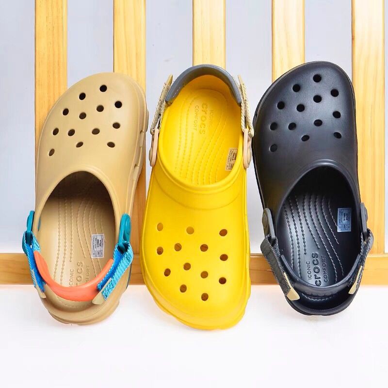 Crocs new hole slippers, men's and women's sizes, velcro adjustable ...