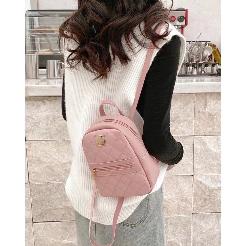 CJT BAG#2022 WOME,NS PU LEATHER  KOREAN FASHION LEATHER MINI BACKPACK FOR 2WAY WOMEN - Image 8