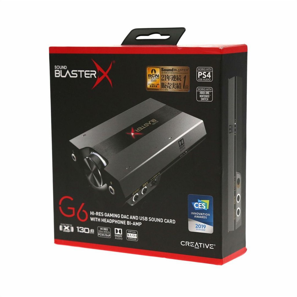 Creative Labs Sound BlasterX G6 HD Gaming DAC and External USB Sound