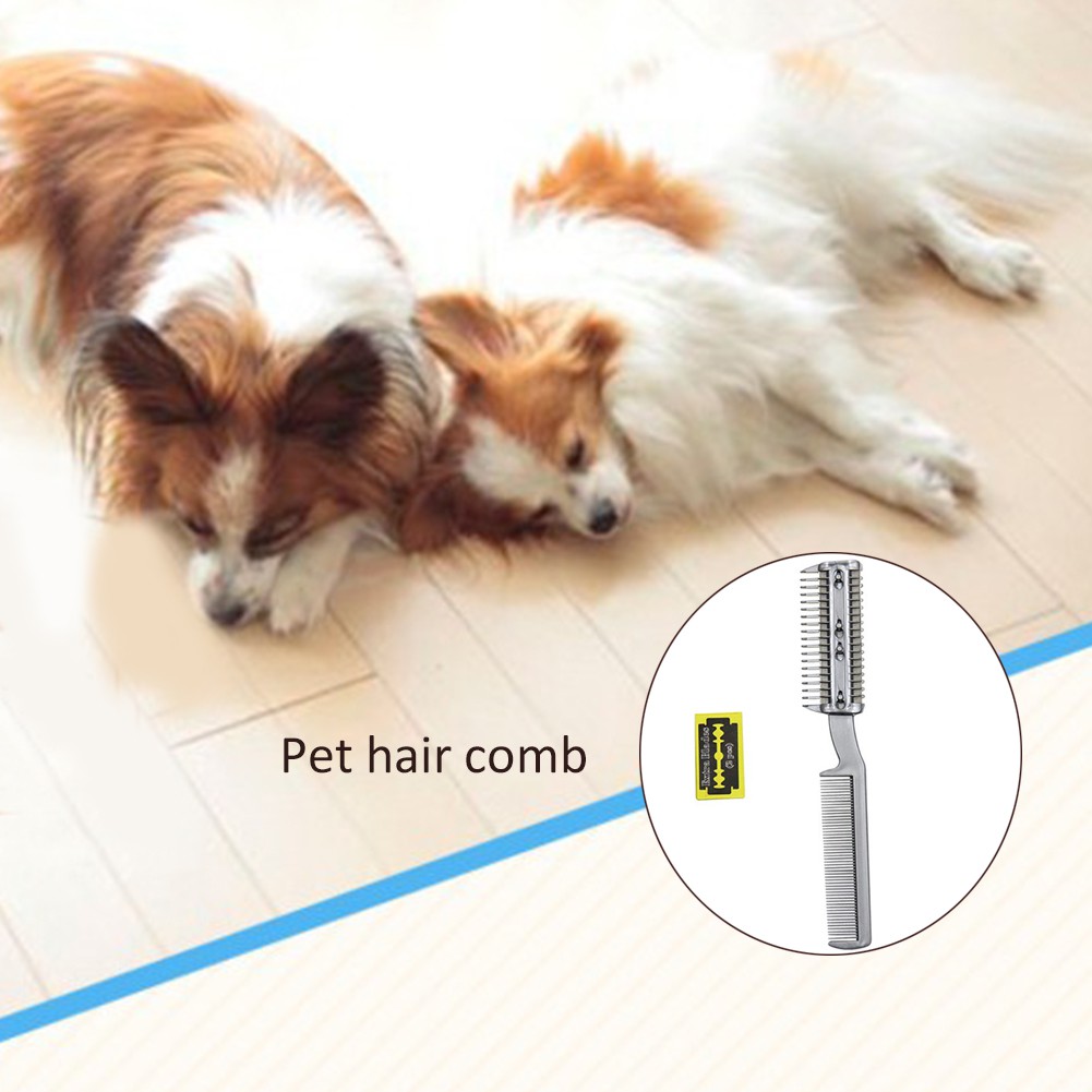 Pet Grooming Comb With Blade Cat Dog Hair Removal Comb Hair