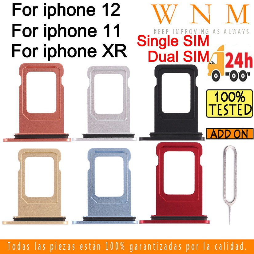 Dual / Single SIM card tray For iphone XR / 11 / 12 Sim Card Tray Slot