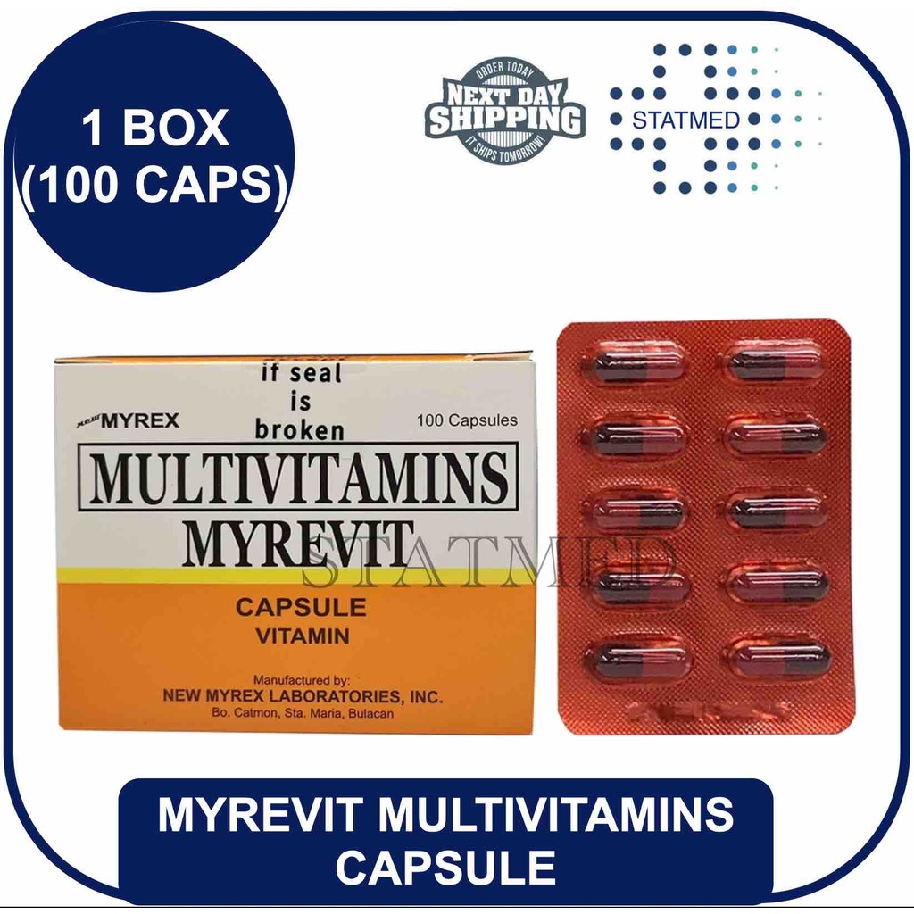 Myrevit Multivitamins Capsule 1 box [100 capsules] Expiration Date
