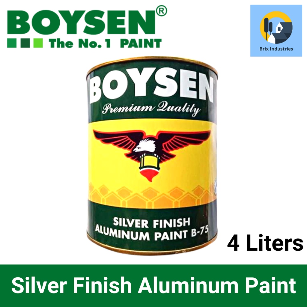 Boysen Silver Finish Aluminum Paint 4 Liters (Gallon) B-75 Metal ...