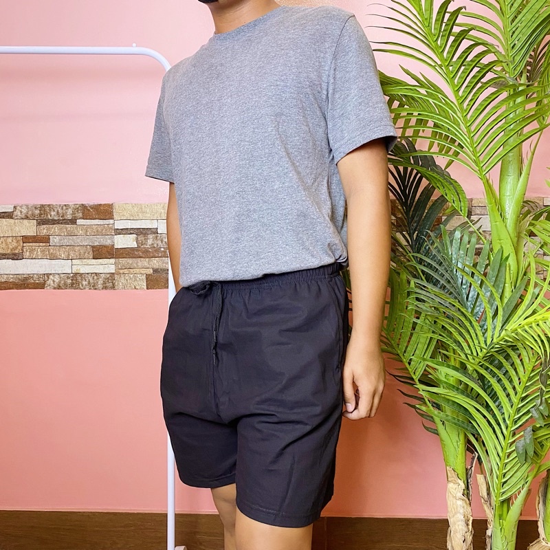 Shorts for Men F_Gotal Men’s Casual Linen Cotton Solid Drawstring Elastic Waist Sports Pants Jogger Shorts Sweatpants 