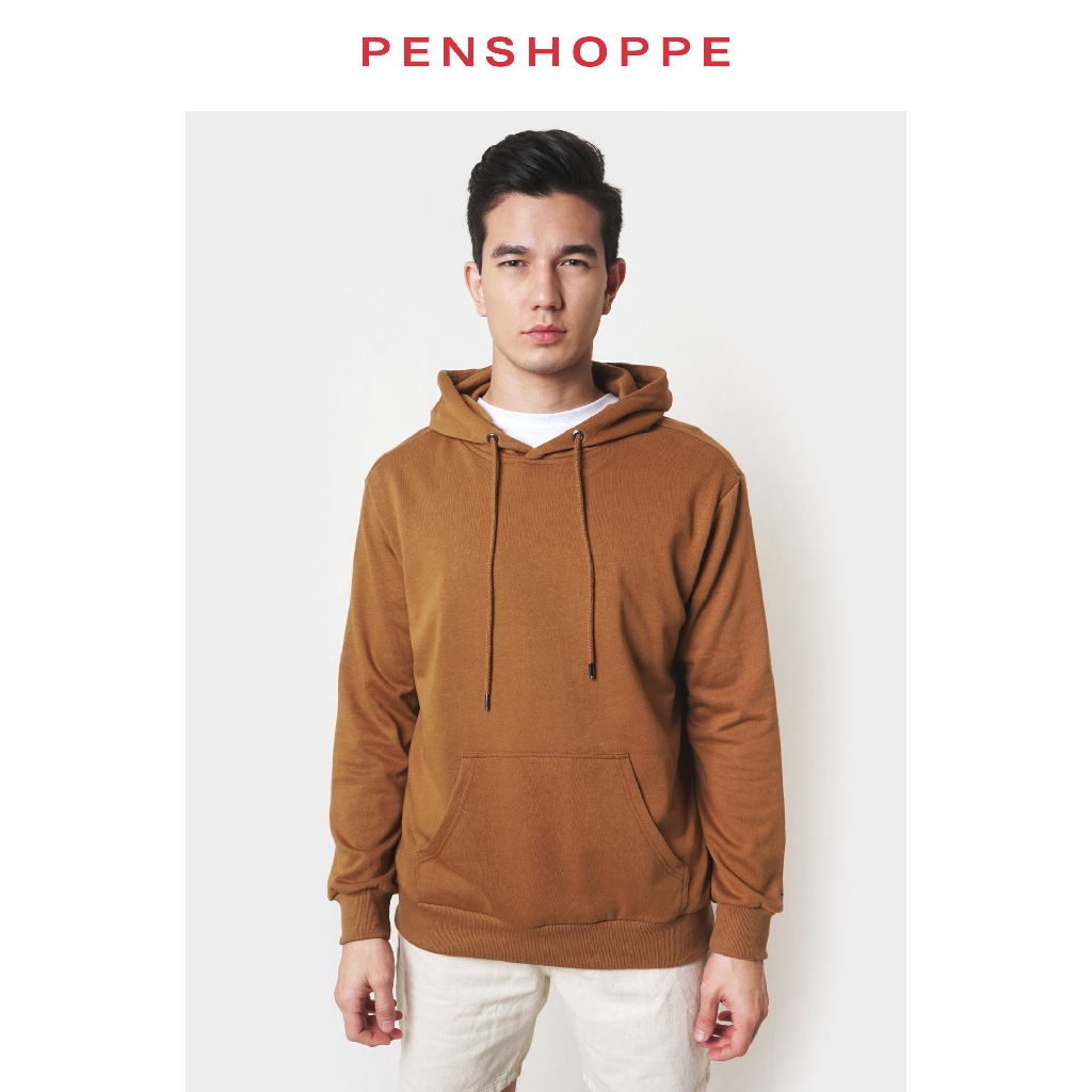 Penshoppe Men's Basic Hoodie (Brown) | Shopee Philippines