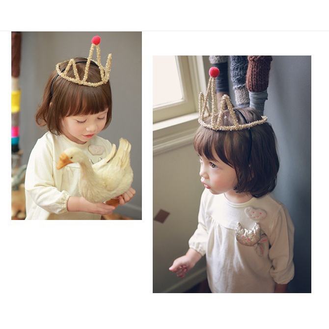 baby gold crown headband
