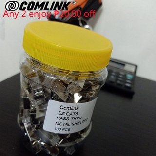 Comlink EZ CAT6 RJ45 Shielded Pass Through (Tagusan/Passthrough) FTP Network Modular Plug Connector