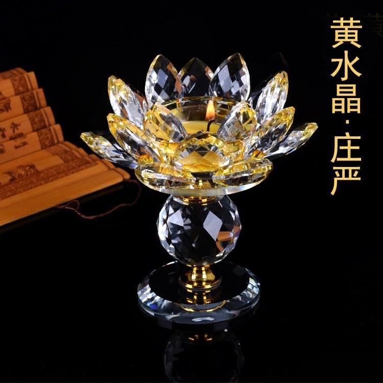 Buddha Crystal Foot Lotus Flower, Crystal Lotus Flower Table Lamp