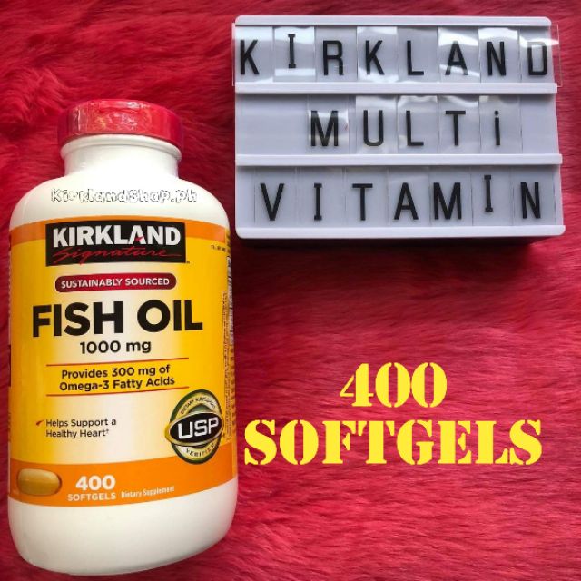 Kirkland Fish Oil (1000mg) 400 SOFTGELS Shopee Philippines