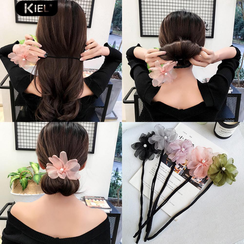 hair bun flower accessories