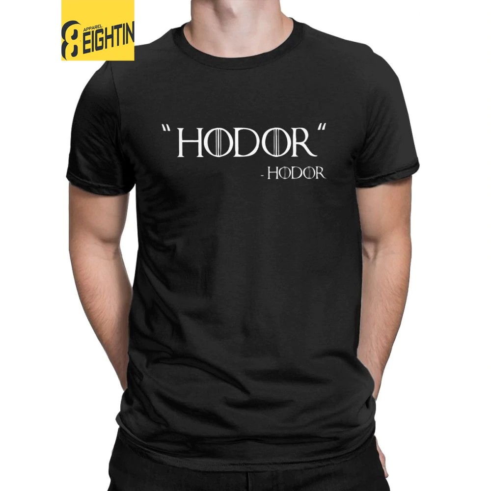 Man T Shirts Game Of Thrones T Shirt Hodor Quote Novelty Short