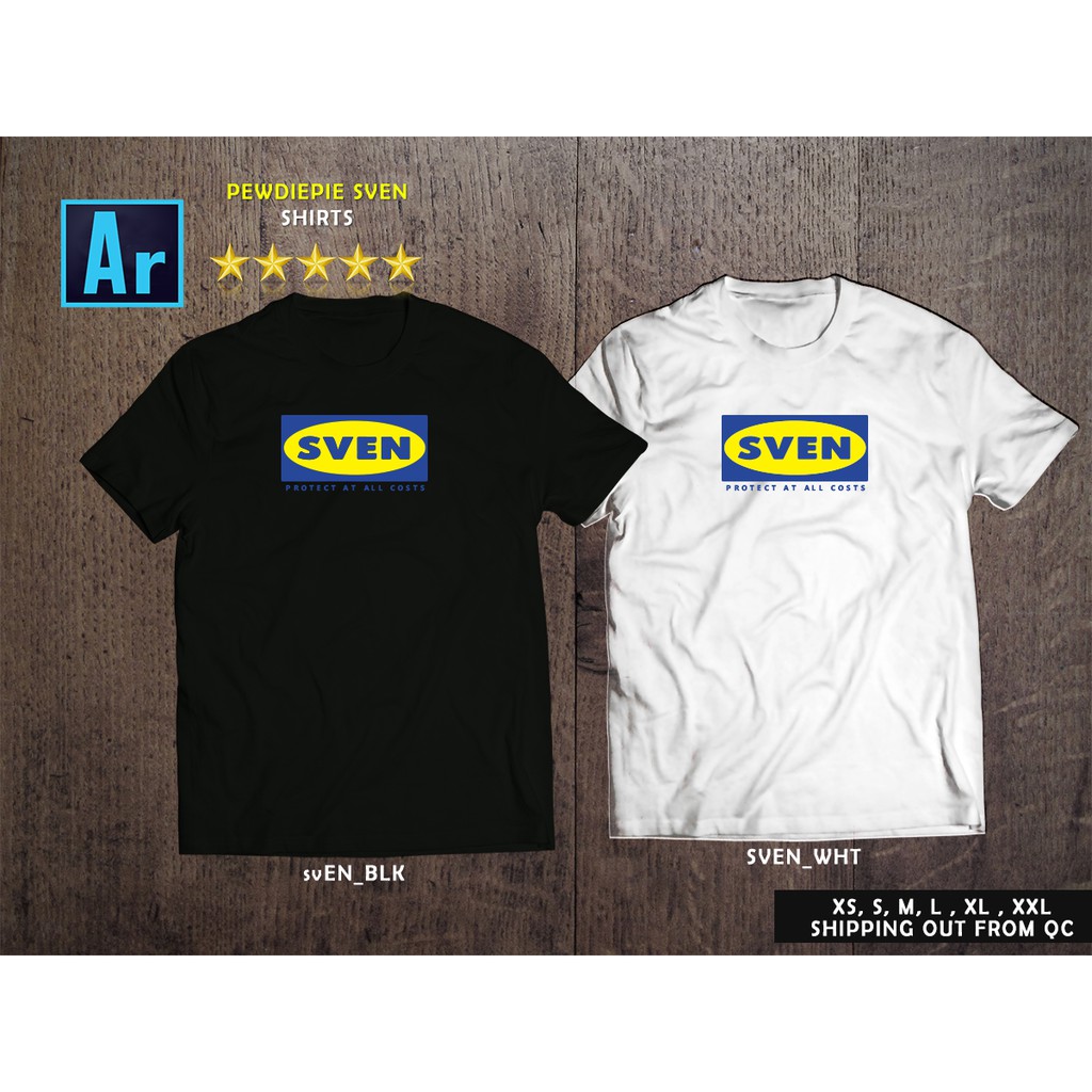 Ar Store Sven Shirt Pewdiepie Merch Bro Armies Minecraft Series Shopee Philippines