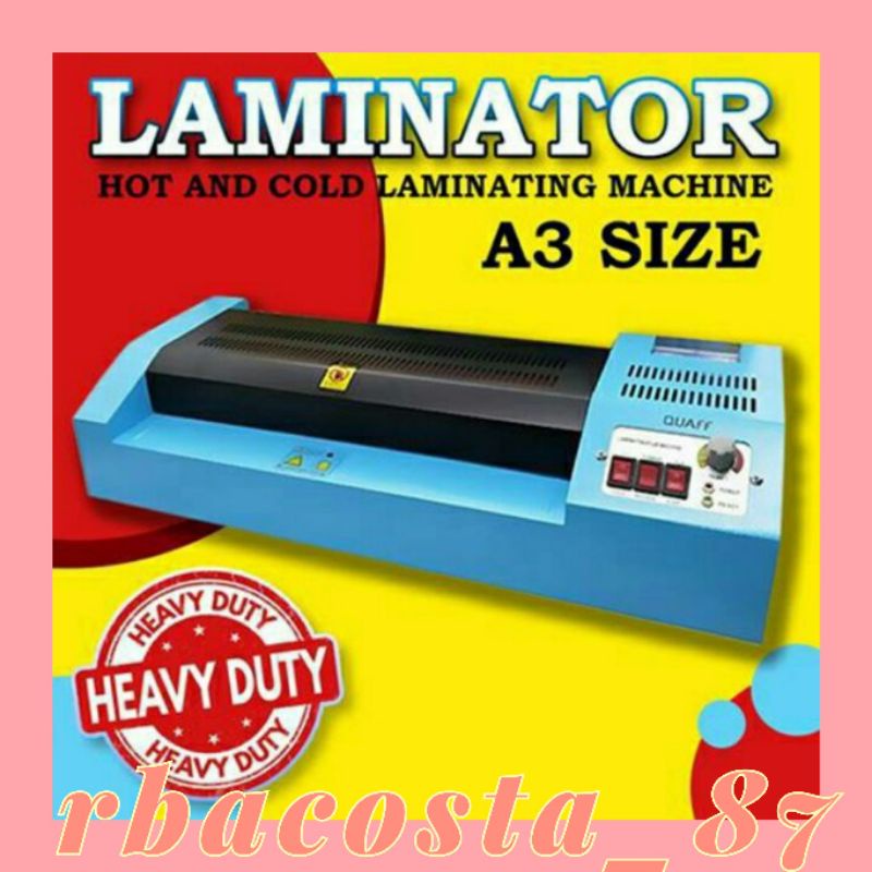 QUAFF LAMINATOR MACHINE A3 HOT&COLD HEAVY DUTY | Shopee Philippines