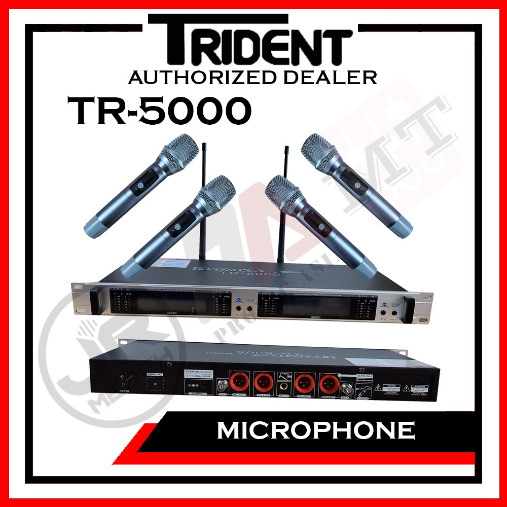 IMIX Trident TR5000 4 Wireless MIcrophone / 4 Channel Professional UHF