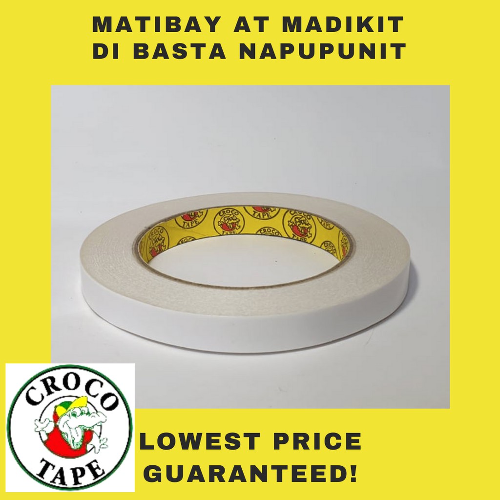 Double Sided Tapes 1 2in 12mm X 30m Tissue Type Crocodile Brand Shopee Philippines