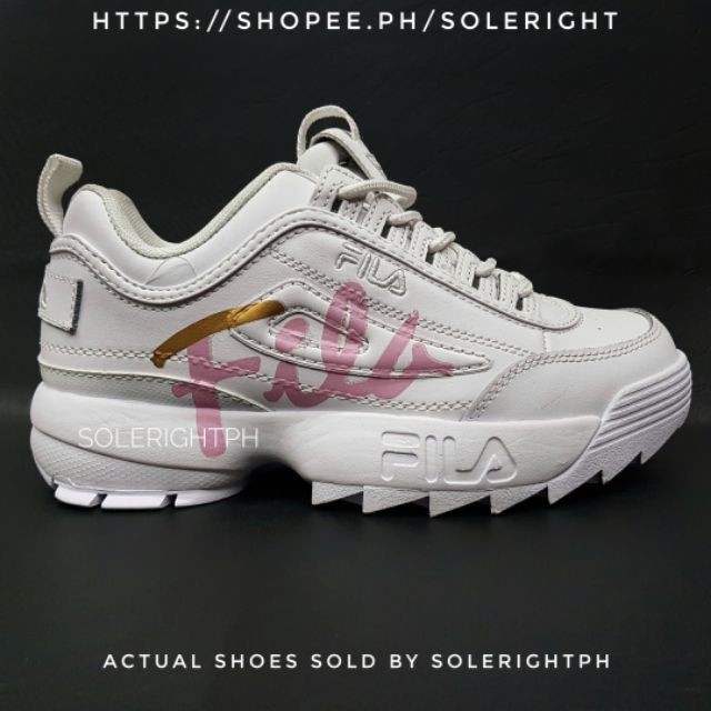 fila disruptor pink and gold