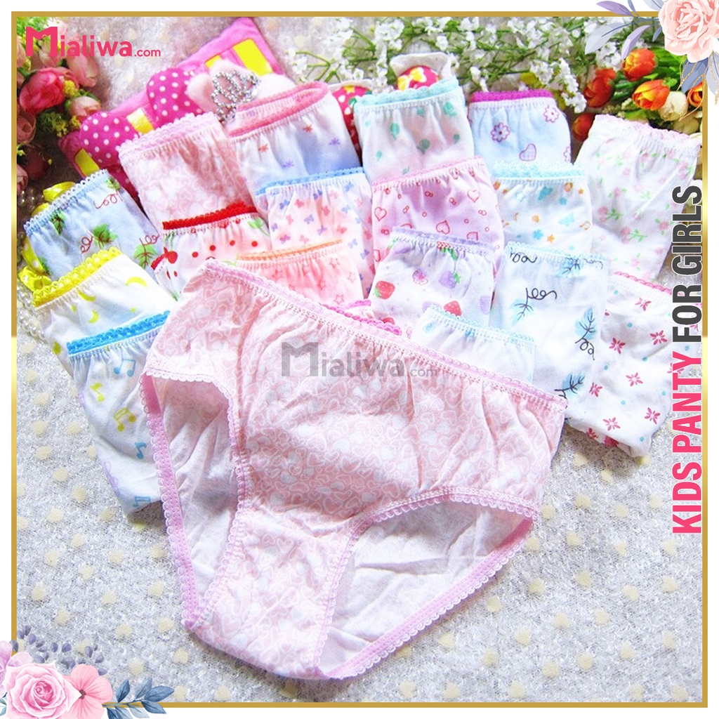 Baby Panty For Girls, Trendy Design Cotton Assorted Pambahay Underwear