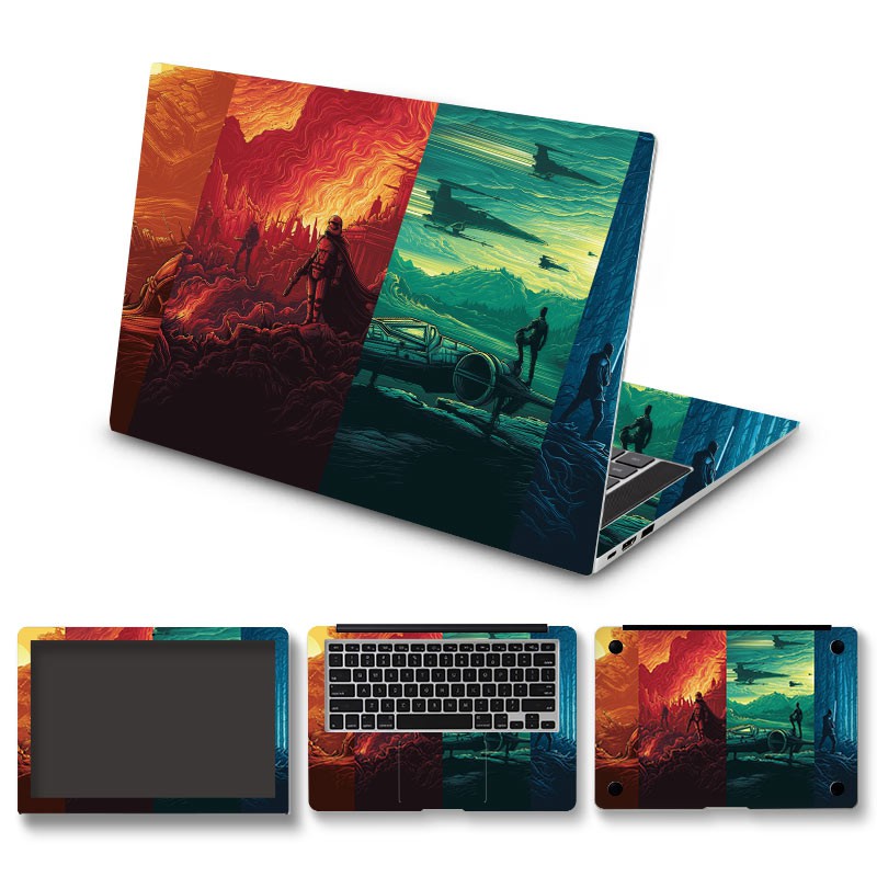 Diy Colorful 4 Sides Laptop Skin Sticker latop Decals Notebook Art ...