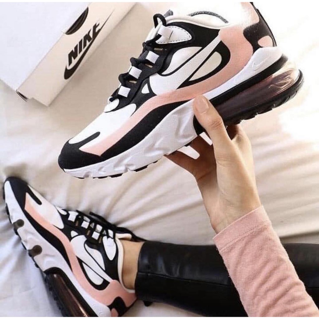 nike 270 black white and pink