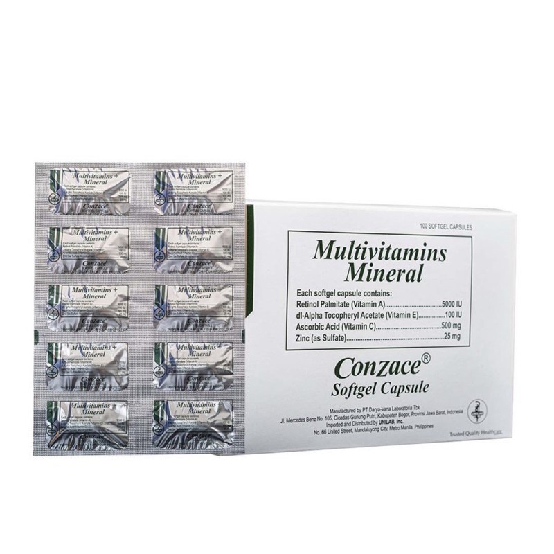 Conzace Multivitamins CONZACE SOFTGEL CAPSULE MULTIVITAMINS Presyo ₱1,565