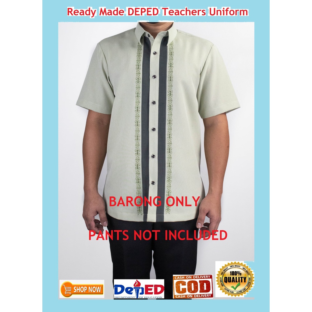 RTW DepEd Uniform National Teaching Uniform for Male 1 Barong Only ...