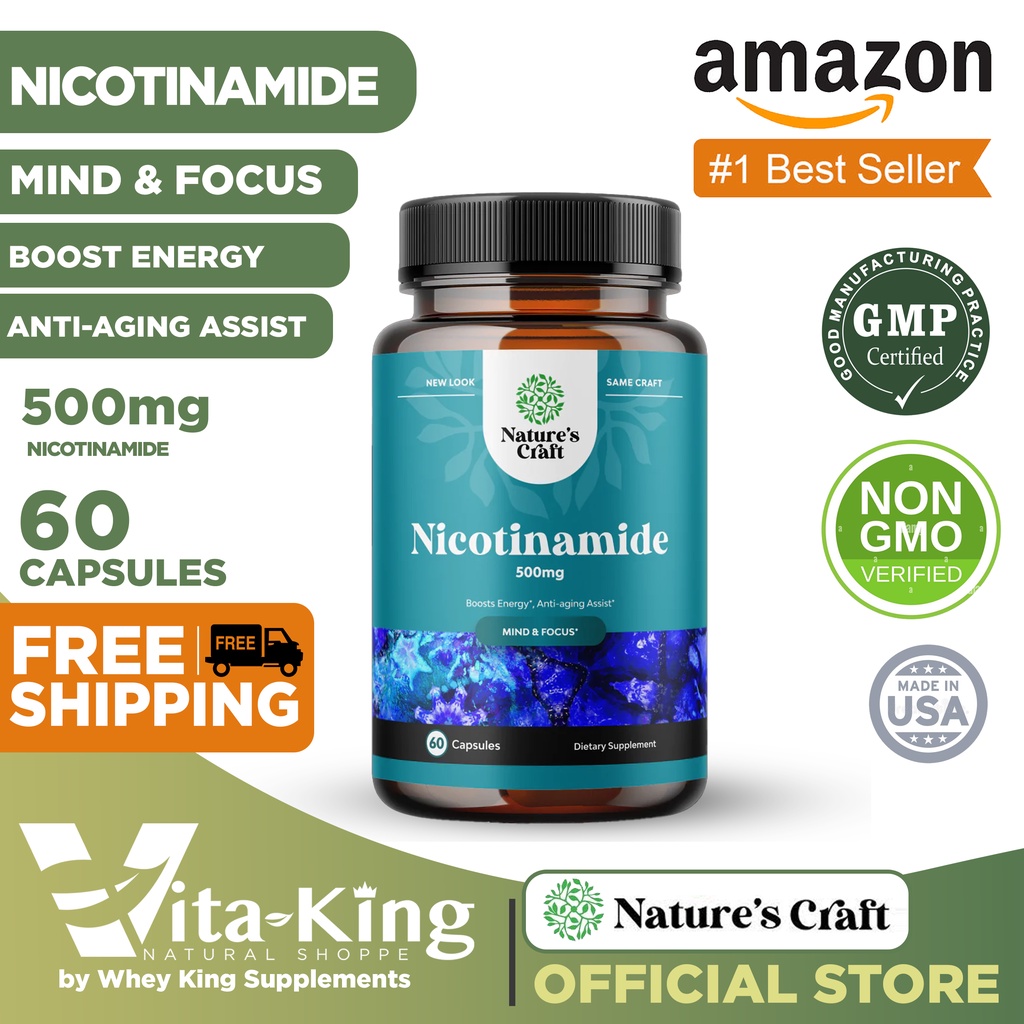Flush Free Niacin as Nicotinamide 500mg Vitamin B3 Brain function