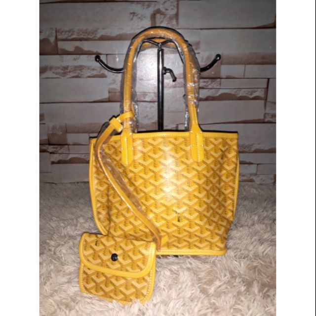 goyard mini tote yellow