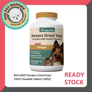 NATURVET Brewers Dried Yeast (1000 Chewable Tablets)