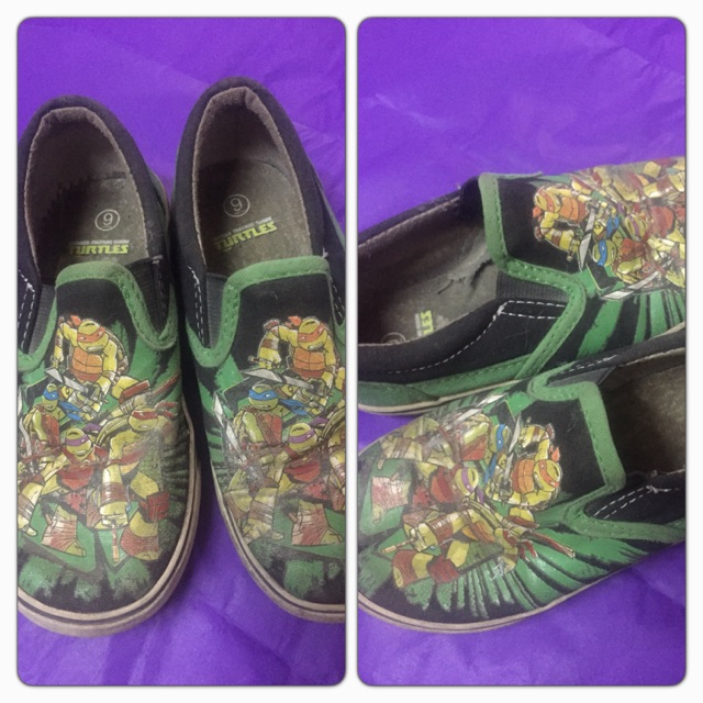 ninja turtle slip on shoes