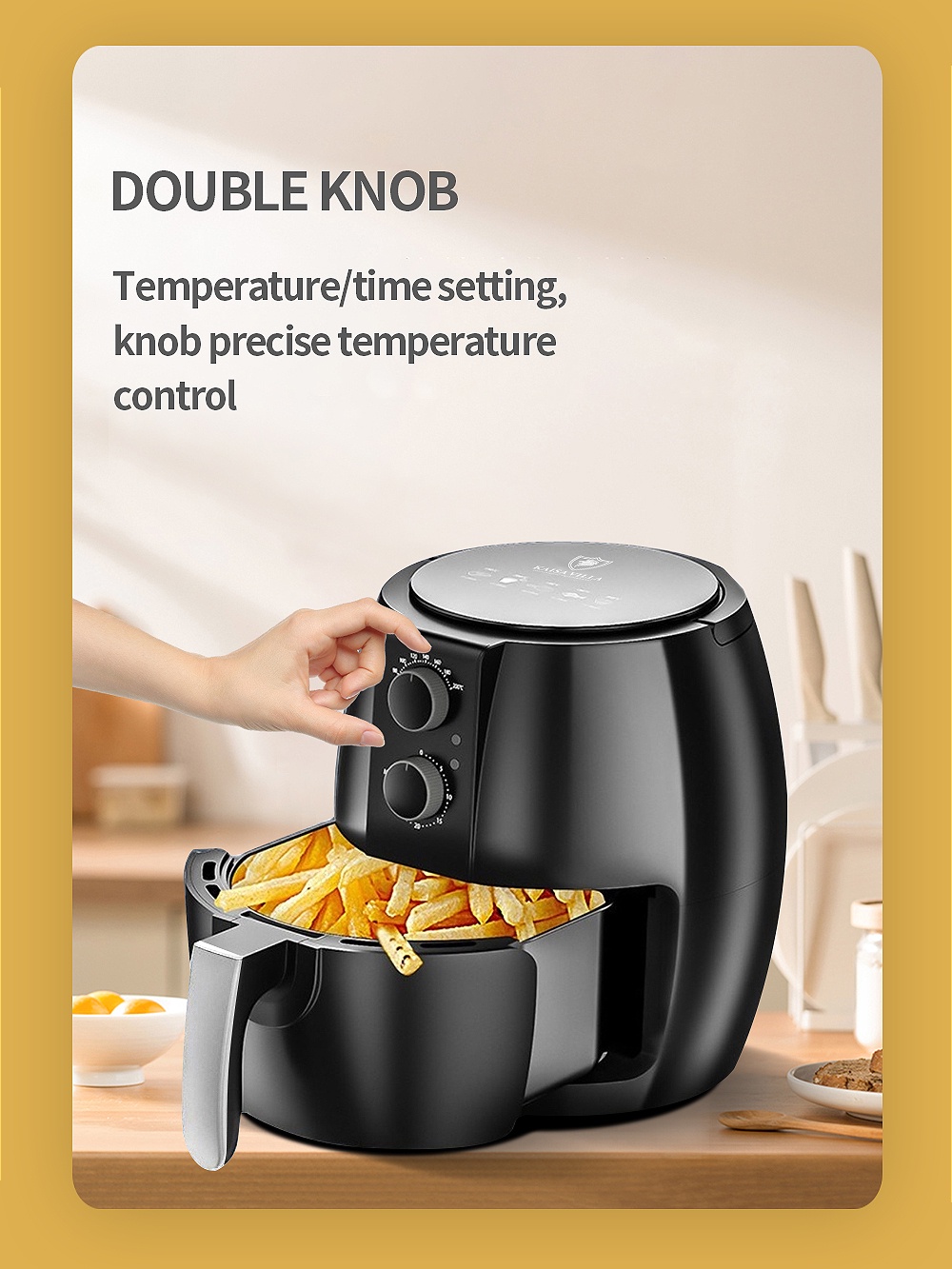 Kaisa Villa air fryer 4.5L 5.5L electric fryer oil free non stick pan