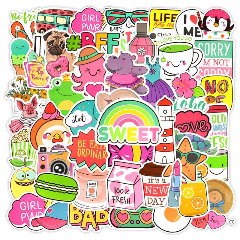 VSCO Stickers Pack,Vinyl Waterproof Stickers for Water Bottle 31 Pack,Trendy Vsco Girl Essential Stuff Stickers Motorcycle Bicycle Skateboard Car Luggage Decals for Laptop 