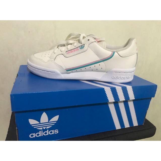 adidas continental 80 pink and white