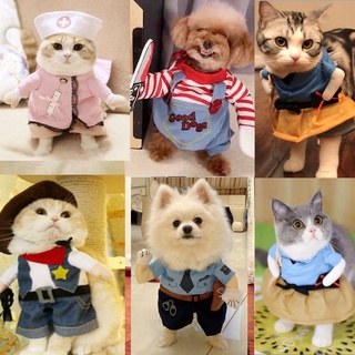 Pet Clothing Spoof Dog Cat Upright Costume Pet Funny Decorative Headwear Clothes 22FZ80