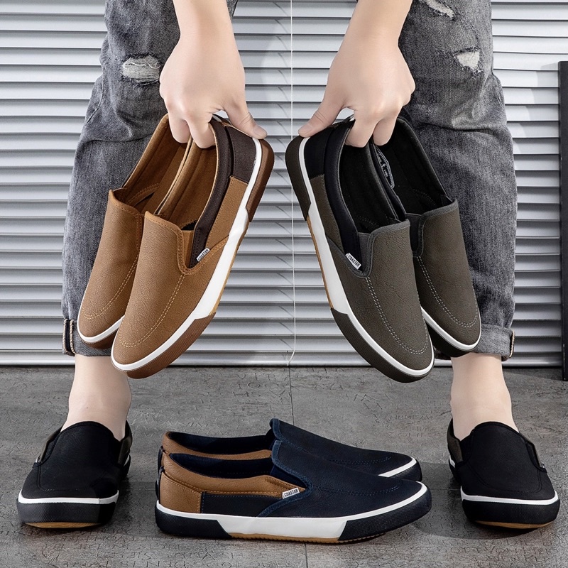 COASTAR Slip On Men Shoes Casual For Men Leather Shoes for