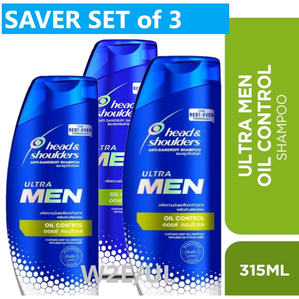 (SaverSet) New Head and Shoulders Ultramen Shampoo 315ml Oil Control / Imported /Made in
