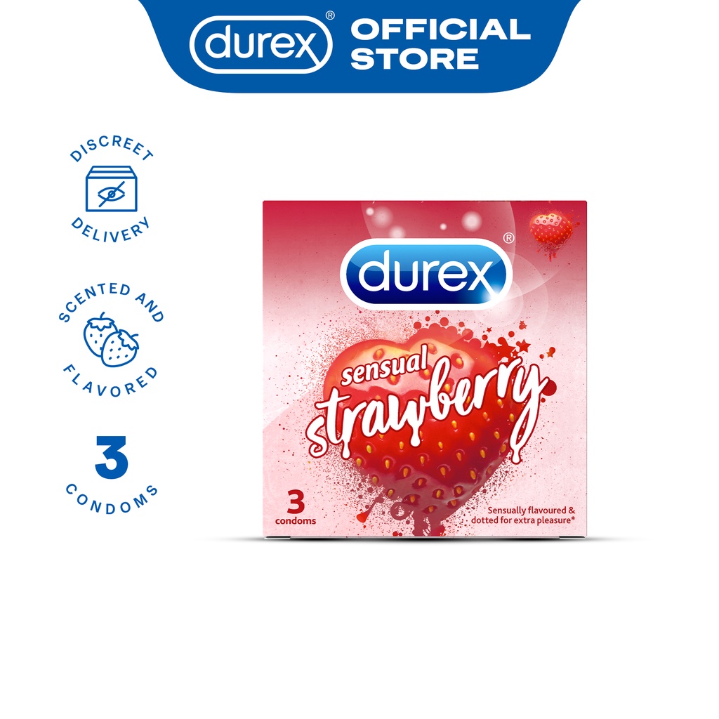 Durex Sensual Strawberry Condoms 3s Shopee Philippines 6413