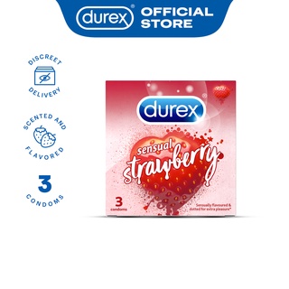 Durex Sensual Strawberry Condoms 3s