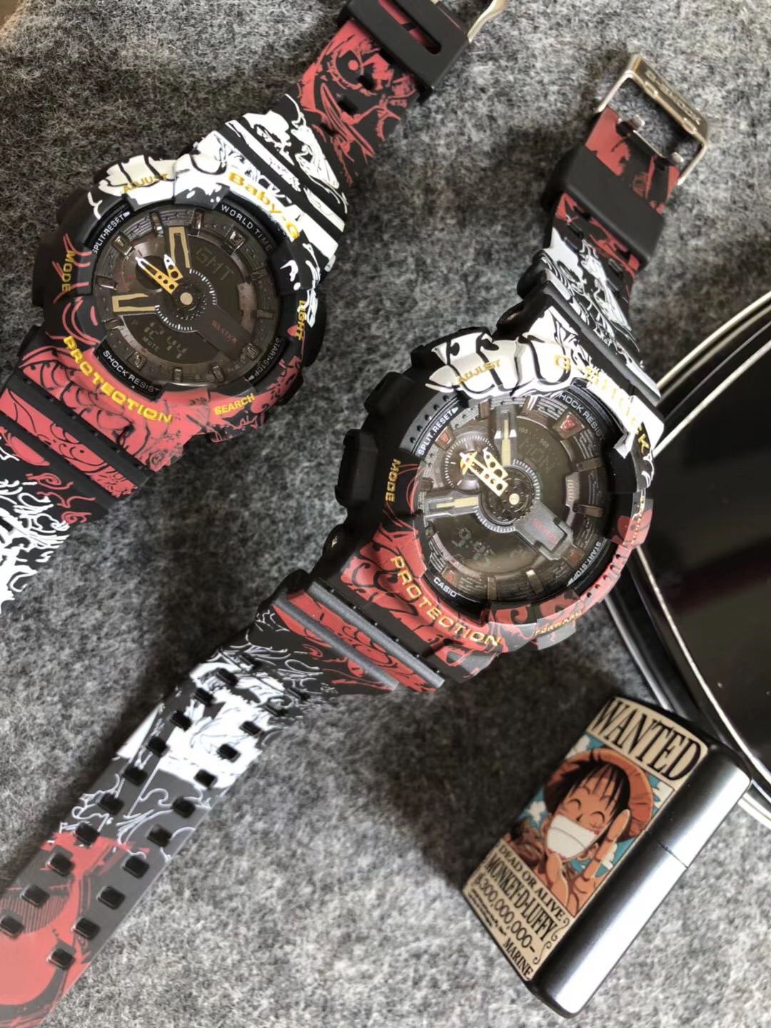 Legit Casio G Shock X One Piece Casio Baby G X One Piece Luffy Co Branded Watch Couple Set Shopee Philippines