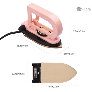 [pik2ph] Mini Heat Press Machine T-Shirt Printing Steam Heating Transfer Non-pole Temperature Adjusting Handheld Iron Machines Support Dry Wet Ironing for Clothes Bags Hats Pads Bl #9