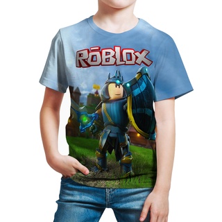 *3-13 Years Old *110-160* Roblox Boys T-shirt Kids Game 3D T-shirt Clothes Cartoon Unisex Boys Girls Short Sleeve Round Neck Summer Shirt #2