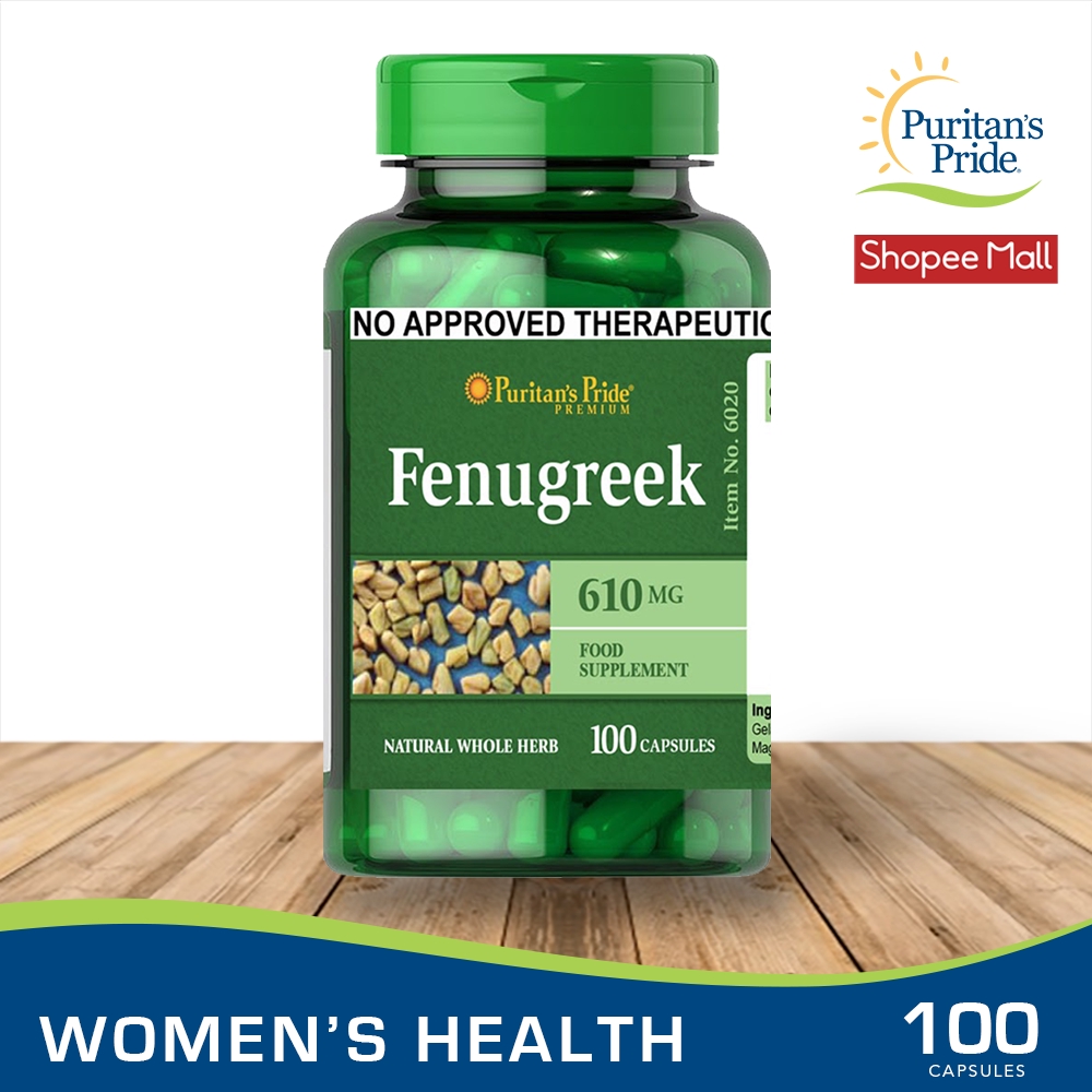 Puritan's Pride Fenugreek 610mg 100 capsules Shopee Philippines