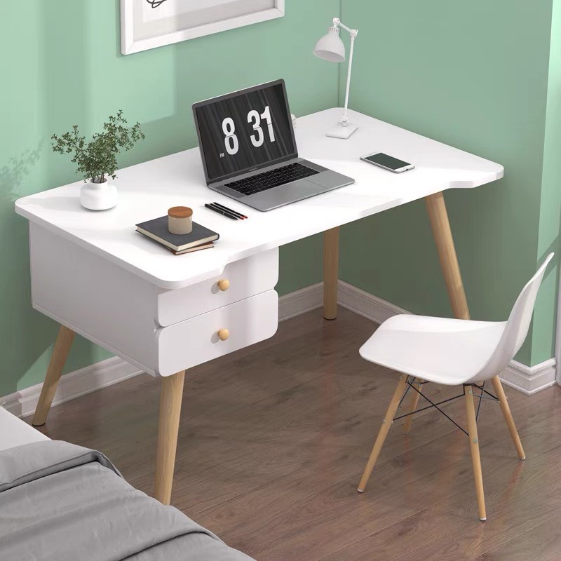 Laptop table with drawer Nordic computer table Study table ModernLife
