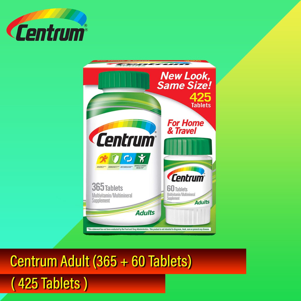 Centrum Adult Multivitamins (365 + 60 Tablets) Shopee Philippines