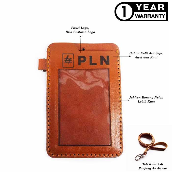 Name Tag Id Genuine Leather Tan Color Logo PLN - 1 Year Warranty ...