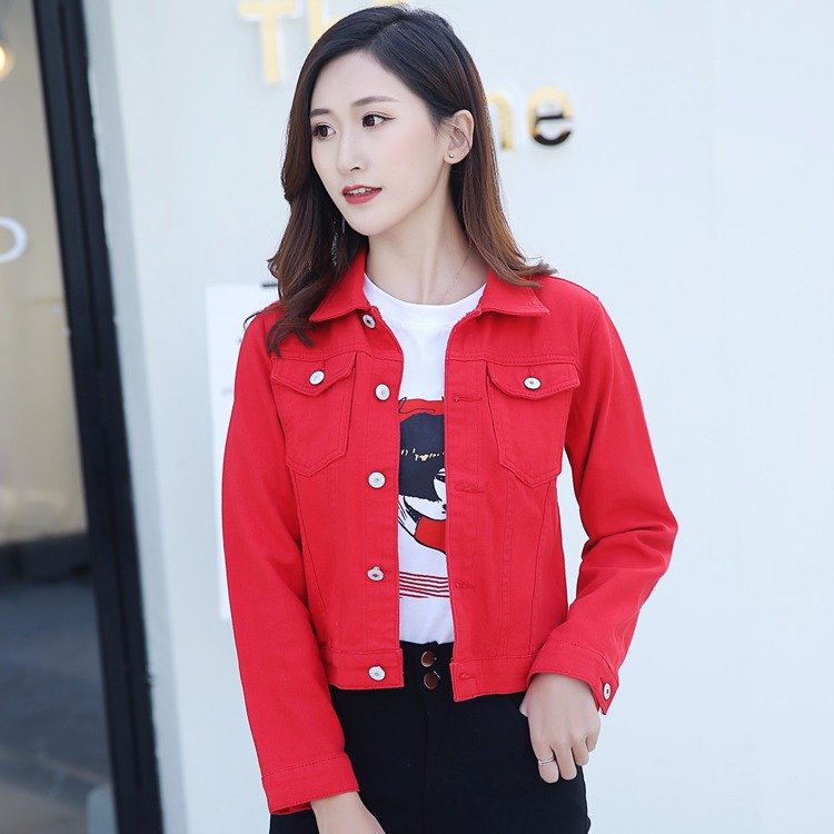 red denim jacket womens